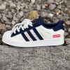 First Copy Adidas Superstar X White BLUE Supreme view 1