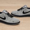 First Copy Air Jordan Retro 1 Low Stussy Grey Black Designer Sneakers