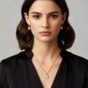 First Copy Celine Triomphe Rhinestone Necklace & Earring GOLD Finish WITH Crystals view 2