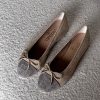 First Copy Chanel Cap-Toe Suede Ballet Flats 12A Master Ladies Footwear