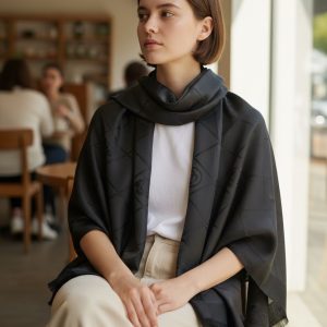First Copy Chanel “CC” Initial Semi-woollen Stole view 1