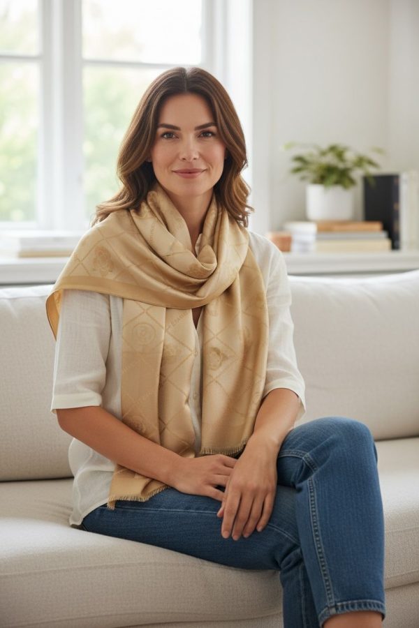 First Copy Chanel “CC” Initial Semi-woollen Stole view 3