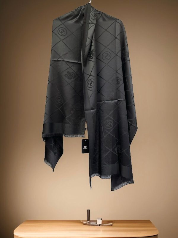First Copy Chanel “CC” Initial Semi-woollen Stole view 4