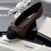 First Copy Chanel Cap-Toe Suede Ballet Flats 12A Master Ladies Footwear