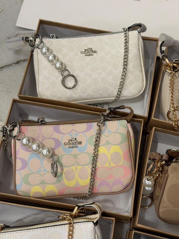 first-copy-coach-nolita-bag-pearl-charms-detail First Copy Coach Nolita Top Quality Monogram Leather Shoulder Bag with Charms