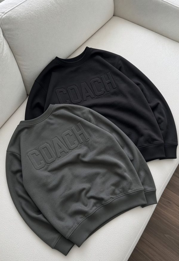 first-copy-coach-sweatshirt-chest-graphic-embroidery First Copy Coach Premium Heavyweight Prewinter Fleece Crewneck Sweatshirt
