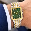 First Copy Fossil Rose Gold Chronograph Men’s Watch – Brown Leather Strap view 4