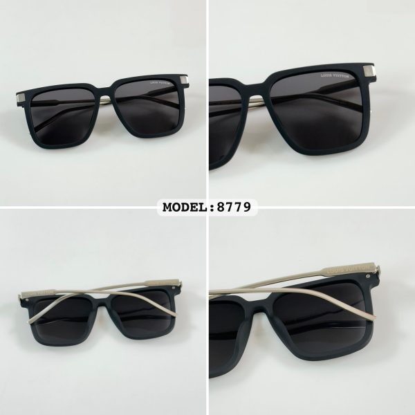 First Copy LOUIS VUITTON 8779 SILVER MATTE BLACK view 1