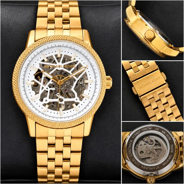 First Copy Michael Kors Automatic Skeleton Watch view 3