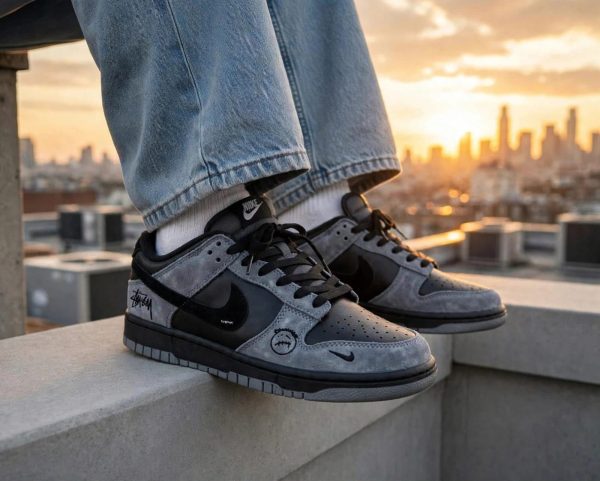 First Copy Nike SB Dunk Low Stussy x KAWS Edition Skateboard Sneakers