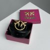 First Copy PINKO LOVE BIRDS THIN LEATHER BELT 2cm view 1