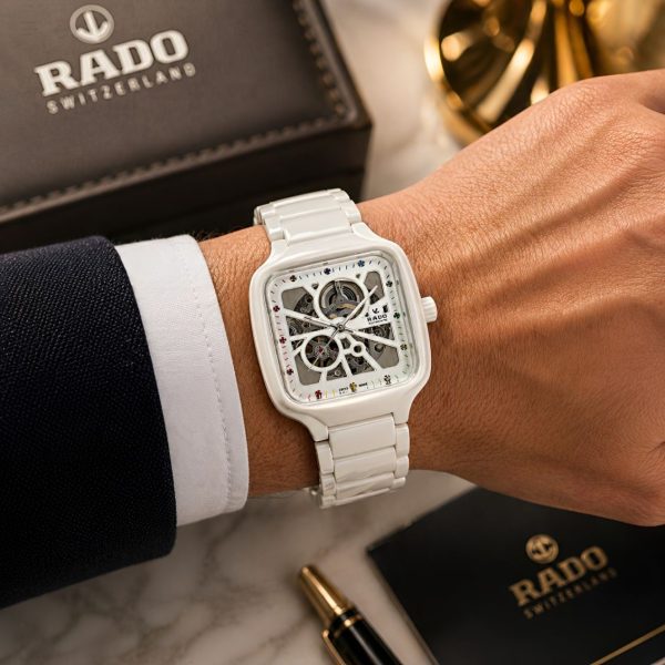 First Copy Product Name : Rado True Square Ceramic Automatic Open Heart Rainbow view 4