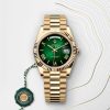 First Copy Product Name : Rolex Oyster Perpetual Day Date Gold-green 40 Battery view 1