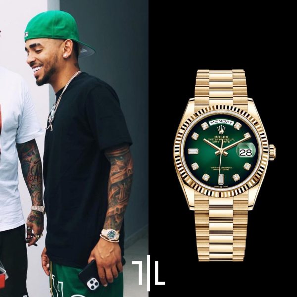 First Copy Product Name : Rolex Oyster Perpetual Day Date Gold-green 40 Battery view 2