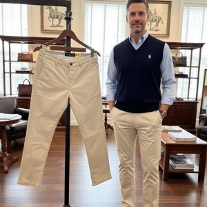 First Copy Ralph Lauren Cotton Stretch Slim Fit Trousers view 1