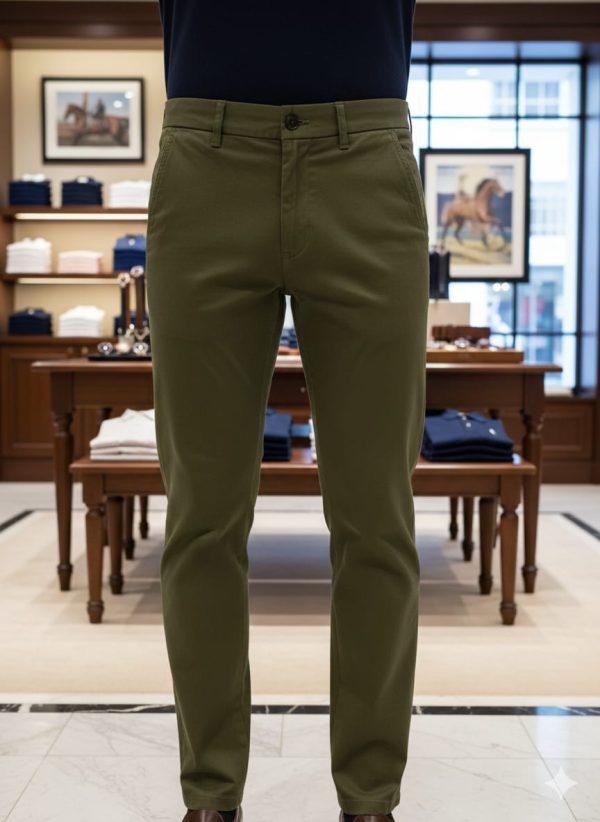 First Copy Ralph Lauren Cotton Stretch Slim Fit Trousers view 3