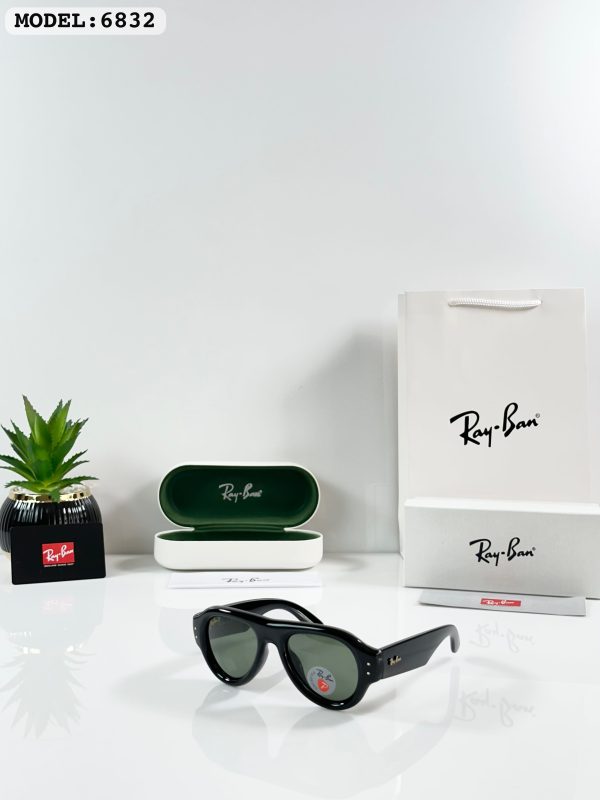 First Copy RAYBAN PUFFER 6832 SHINE BLACK GREEN view 1