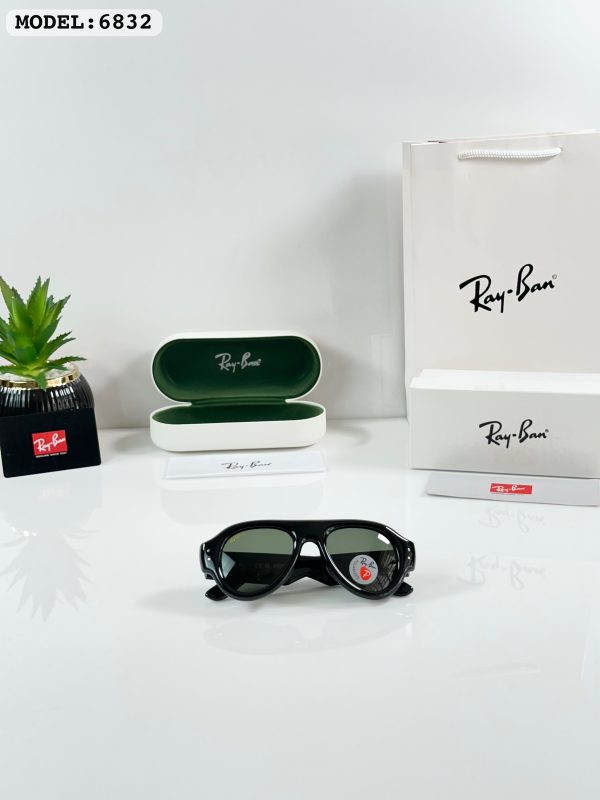 First Copy RAYBAN PUFFER 6832 SHINE BLACK GREEN view 2