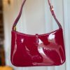 First Copy SAINT LAURENT LE 5 À 7 PATENT LEATHER SHOULDER BAG - CHERRY🍒 view 1