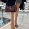 First Copy SAINT LAURENT LE 5 À 7 PATENT LEATHER SHOULDER BAG - CHERRY🍒 view 2