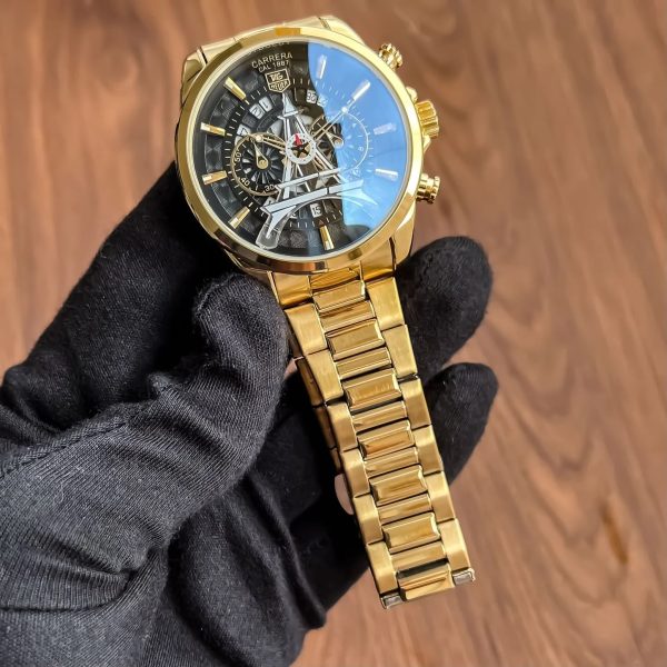 First Copy TAG Heuer Carrera Luxury Skeleton Tower Chronograph Watch view 1