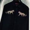 First Copy This GUCCI Shirt Combines Style And Comfort, Making It Perfect For Leisurely PARTY WEAR, Relaxing Days. Made From KOREAN FABRIC , It Features Full Sleeves HEAVY HAND PAINT WITH SEQUENCE WORK. view 2