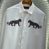 First Copy This GUCCI Shirt Combines Style And Comfort, Making It Perfect For Leisurely PARTY WEAR, Relaxing Days. Made From KOREAN FABRIC , It Features Full Sleeves HEAVY HAND PAINT WITH SEQUENCE WORK. view 3
