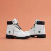 First Copy Timberland Boots White Black view 2