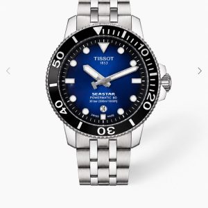 First Copy Tissot Seastar 1000 Automatic Diver Watch with Blue Sunray Dial