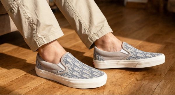 First Copy VANS Checkboard Slipon X DIOR view 1