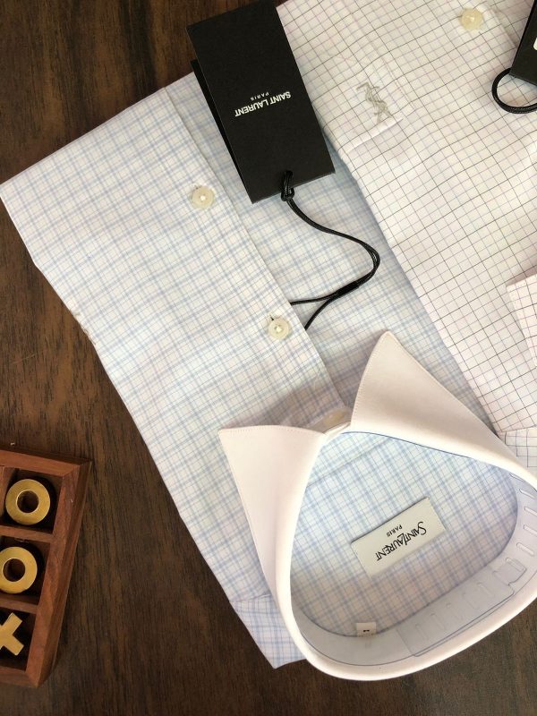 First Copy YSL ORIGINAL Collection Shirts Combines Style And Comfort, Making It Perfect For Leisurely, Relaxing Days. Made From Very Premium Cotton LYCRA , It Features Long Sleeves, Brand Logo And A Classic Collar. view 1