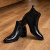 First Copy ZARA T Croco Zippy Boots view 2
