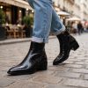 First Copy ZARA T Croco Zippy Boots view 3